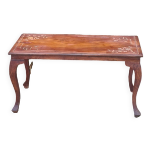 Table de salon en marqueterie de