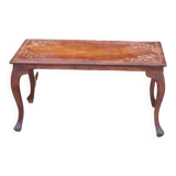 Coffee table in brass marquetry