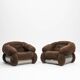 Paire de fauteuils par Adriano Piazzesi, Italie, années 1970
