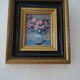 Oil on wood bouquet of flowers signed Dyf