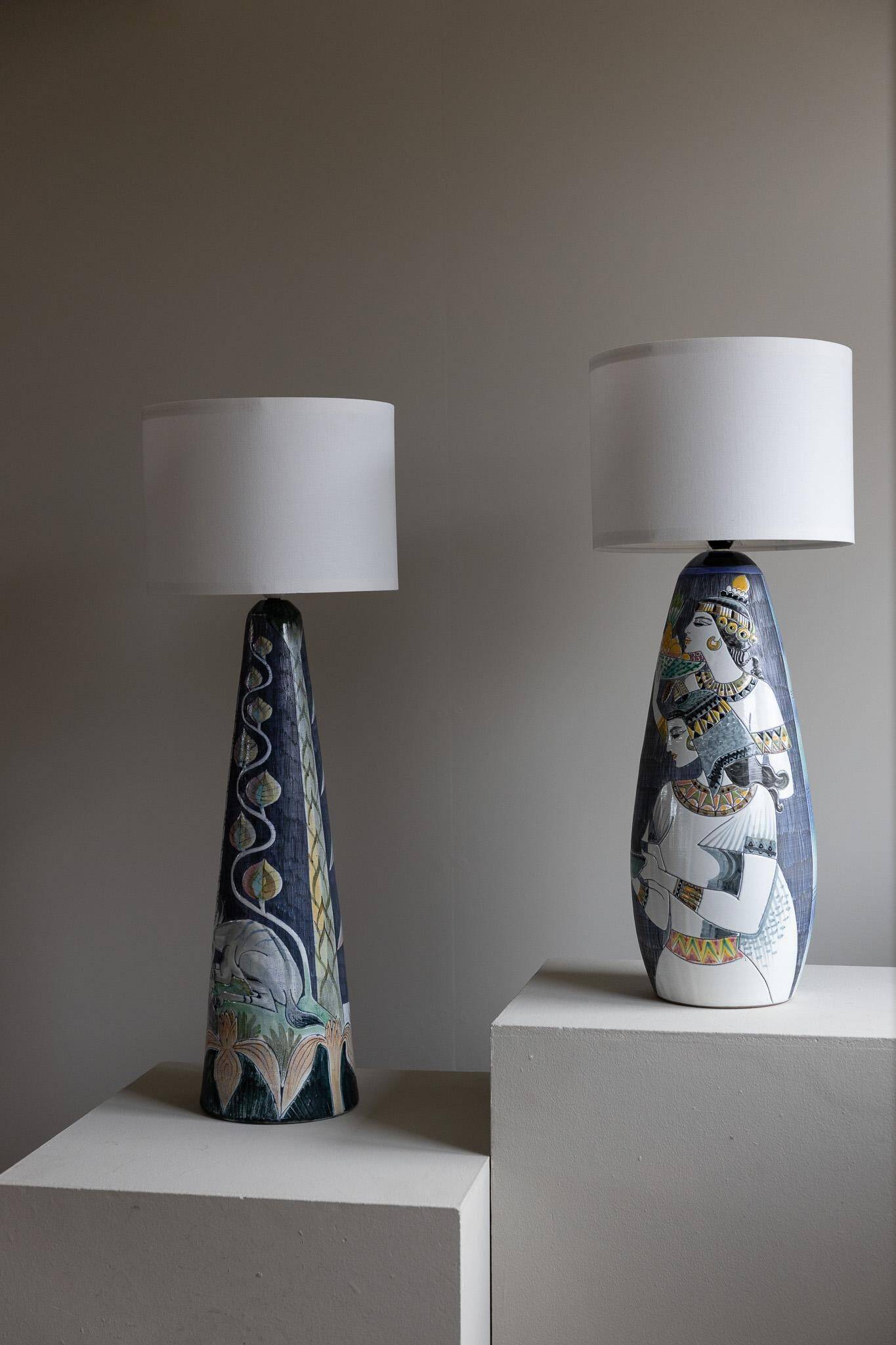 Marian Zawadzki "Oryx" Floor Lamp Unique, Tilgmans Ceramic, Sweden, Dated 1963