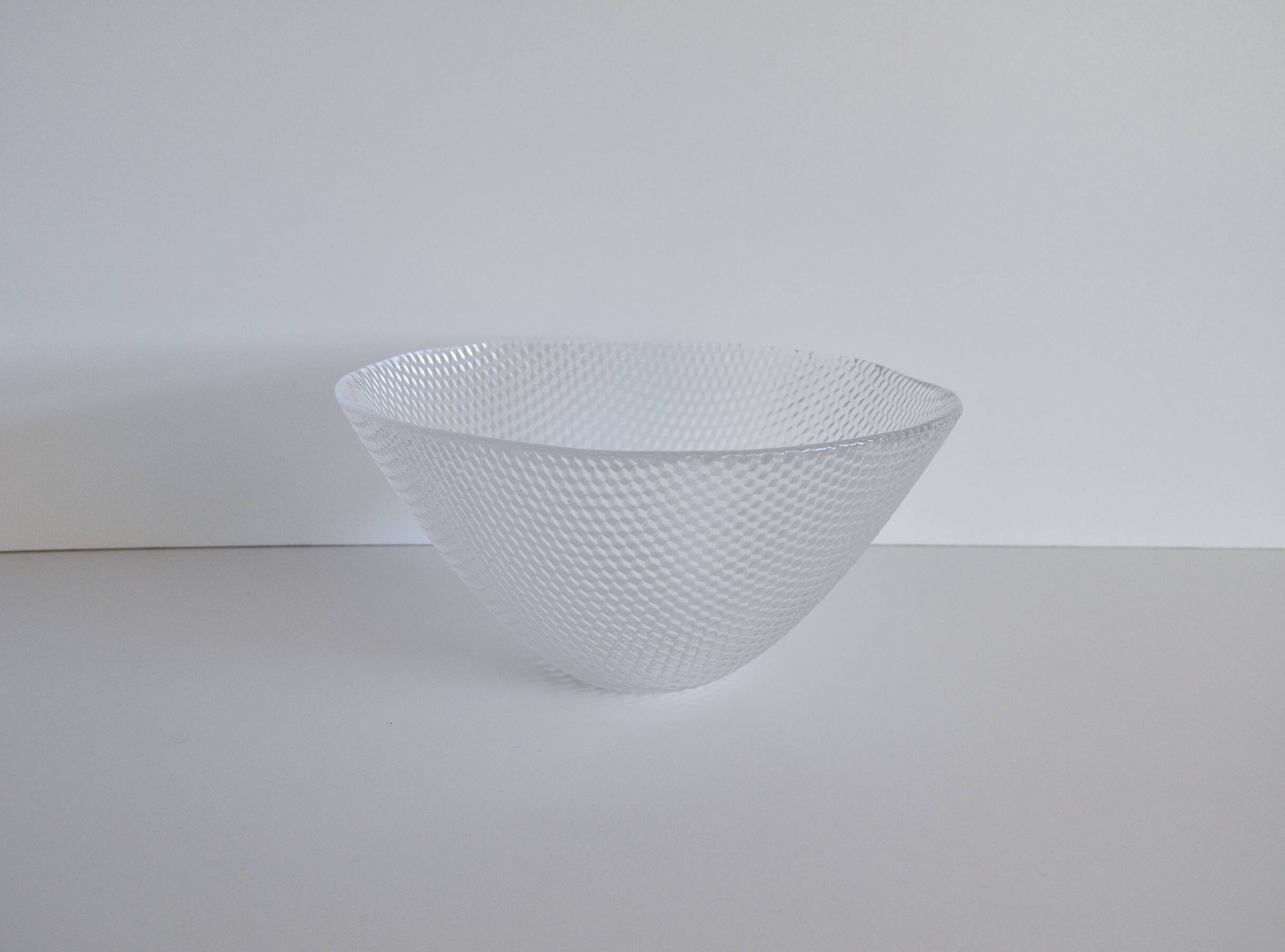 Glass bowl Trigona for Holmegaard, Denmark 1980s