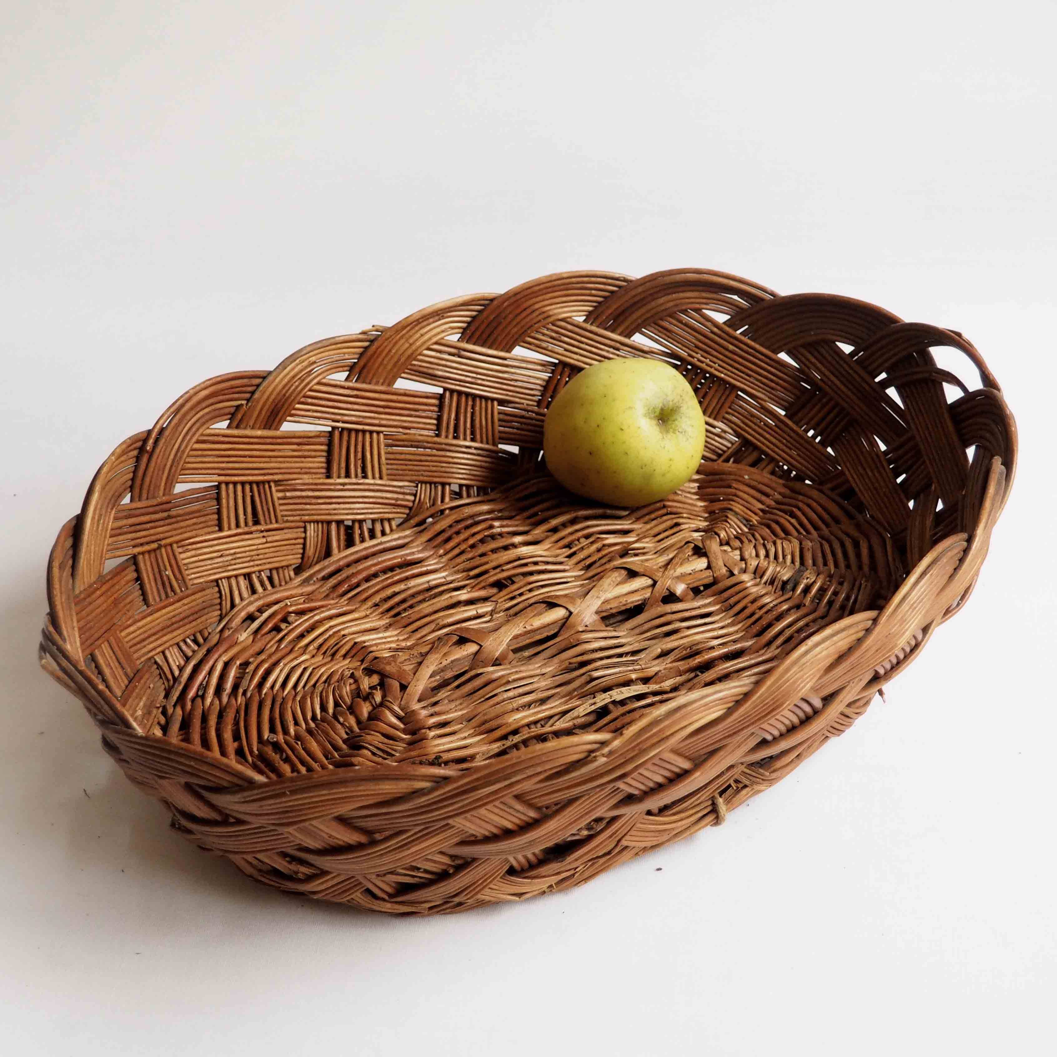 Old rattan basket basket