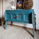 Ancien meuble indien Damchiya bleu