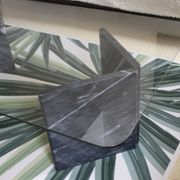 Ikea marble and glass coffee table 1980