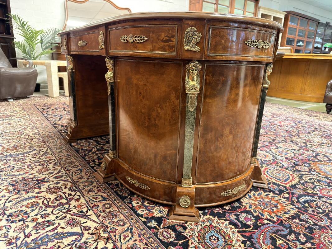 Antique French Louis XIV Oval Writing Desk