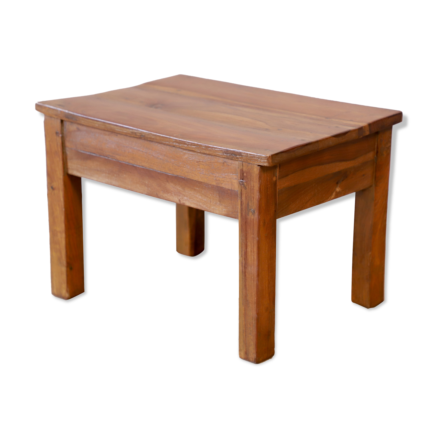 Bedside table - side table in natural burmese teak