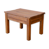 Table de chevet d'appoint en teck birman naturel