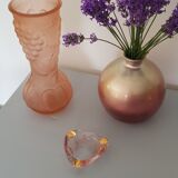 Pink and gold ashtray