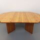 Vintage octagonal dining table from the 1980s in pine with an extension.