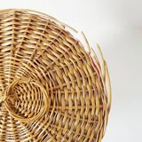 Working tripod wicker sewing box steel 1950 vintage 50s rockabilly