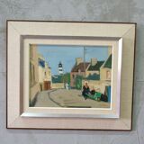 Ove Olson ( 1903-1975 ), Swedish Modern Painting, 1972, Oil on Cardboard