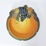 Danish Hand-crafted Art Nouveau Grape Decorated Platter by P. Ipsens Enke