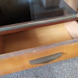 Scandinavian enfilade with showcase, compas foot