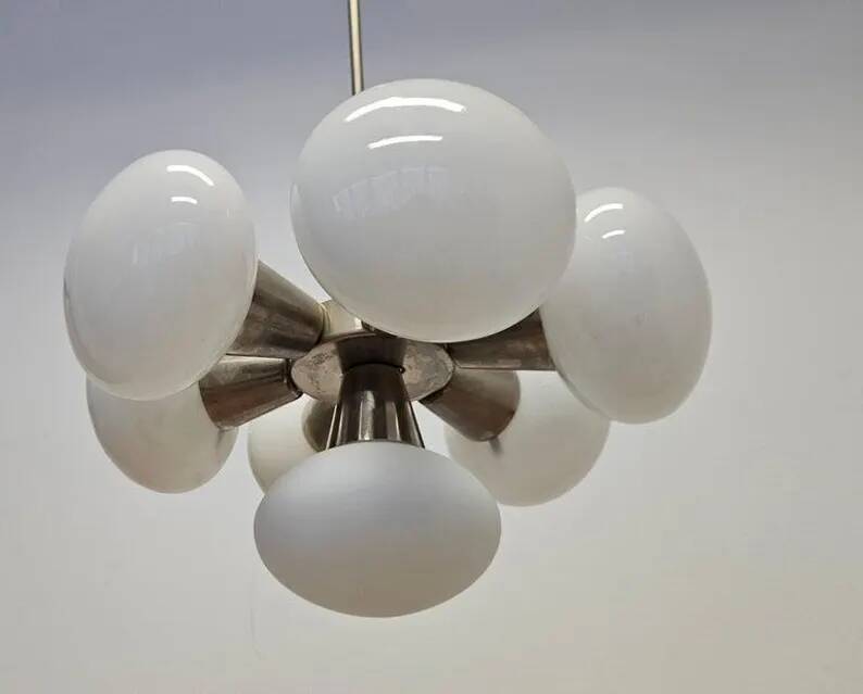 Midcentury Chrome Space Age Sputnik Pendant, 1970s