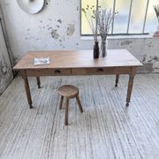 Bistro farmhouse table cherry wood turned legs 180cm