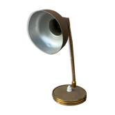 Antique desk lamp in gold metal Aluminor France vintage