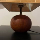 Lampe boule bois massif