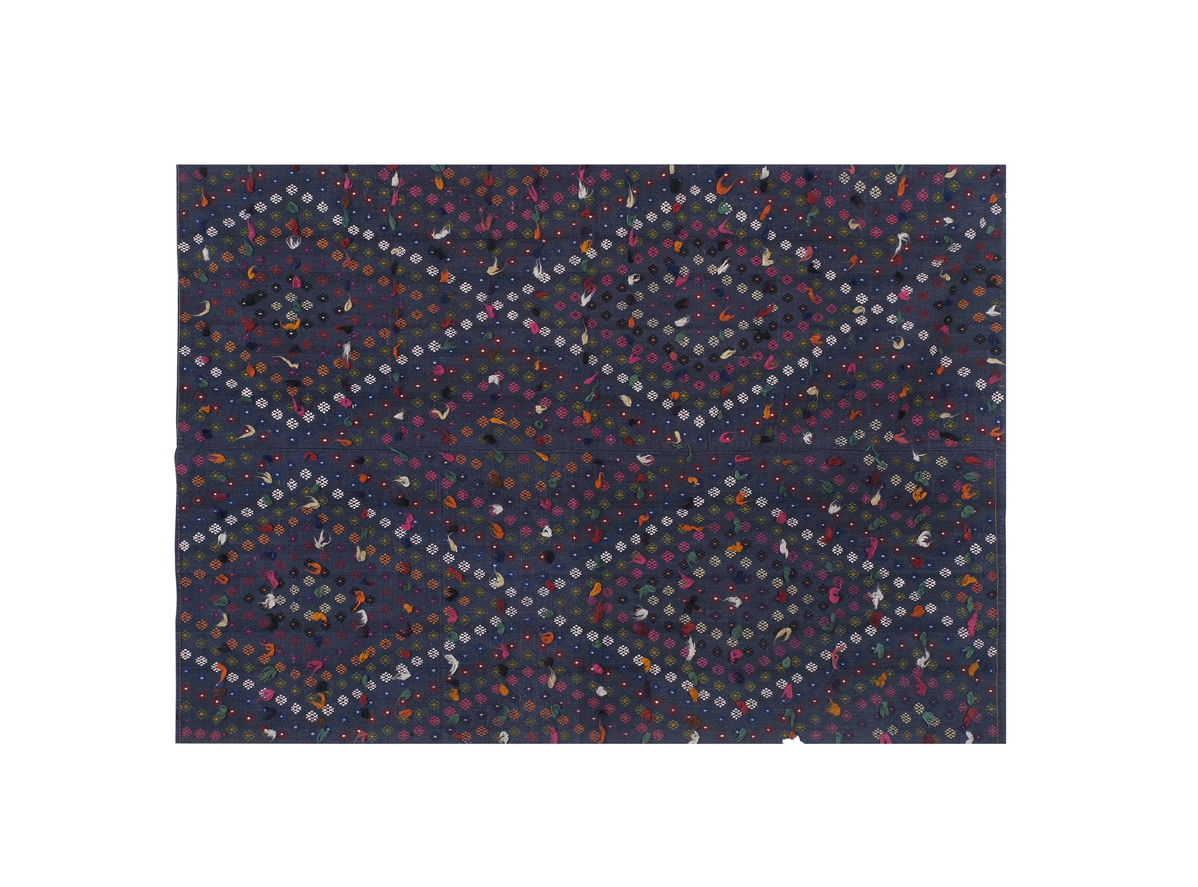 Tapis vintage turc de oushak tissé à la main 203x300 cm