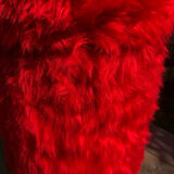 Vintage moumoute pouf