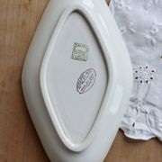 Ravier antique faience Salins - Poppy model