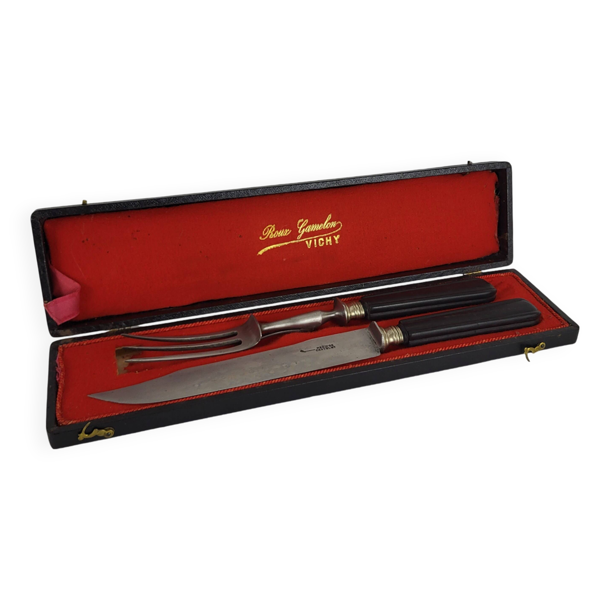 Ebony leg of lamb cutlery with steel blade