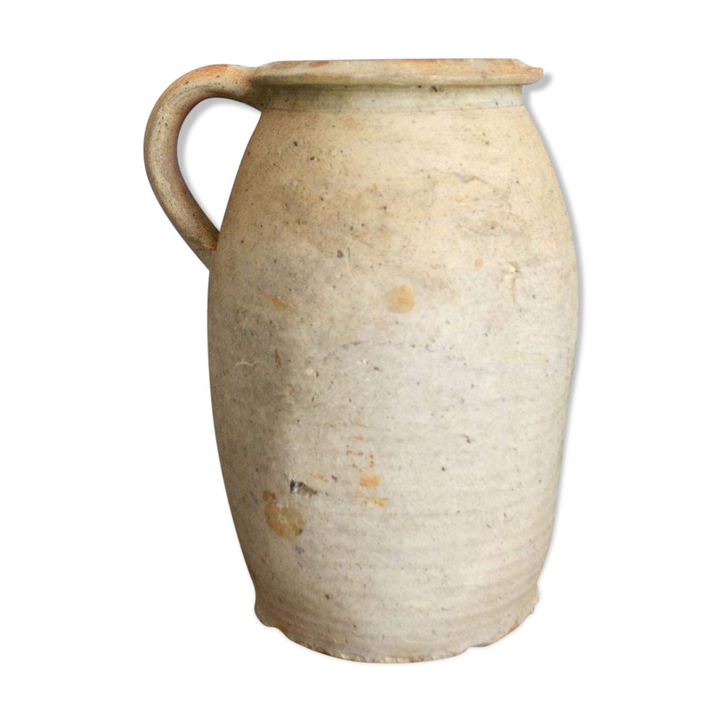 Large earthen pot or jug turned