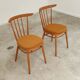 Pair of wooden dining room chairs by Tatra Pravenec 1960