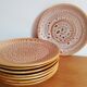 8 Niderviller Fauve dinner plates