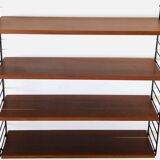 String wall shelf in wood and metal, 1960s