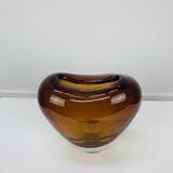 Vintage Holmegaard style blown glass heart vase