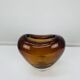 Vintage Holmegaard style blown glass heart vase