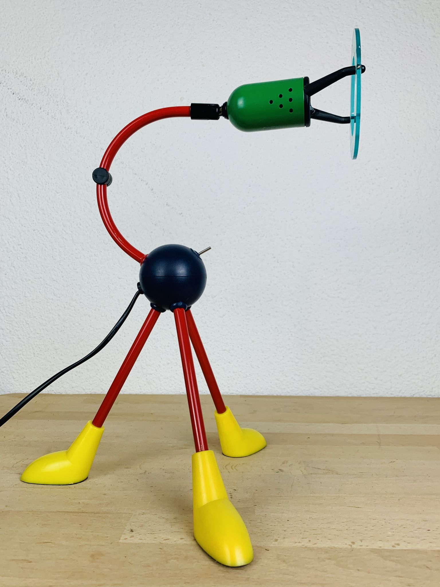 Lampe tripode couleurs primaires années 80