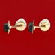 Pair of vintage wall sconces in molded glass and gilded brass