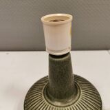 Small table lamp in grey/greenish ceramic, made by Danish Søholm in the 1970s