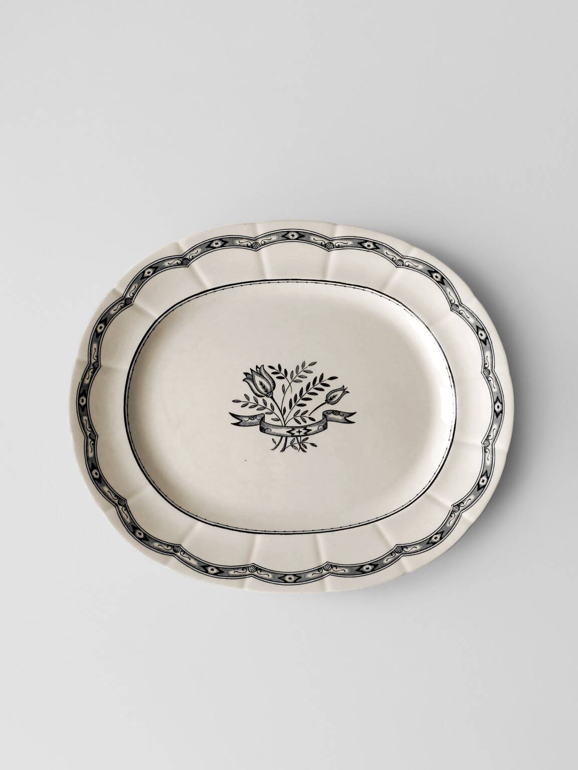 Plateau de service ovale Gustavsberg, années 1930, Suède