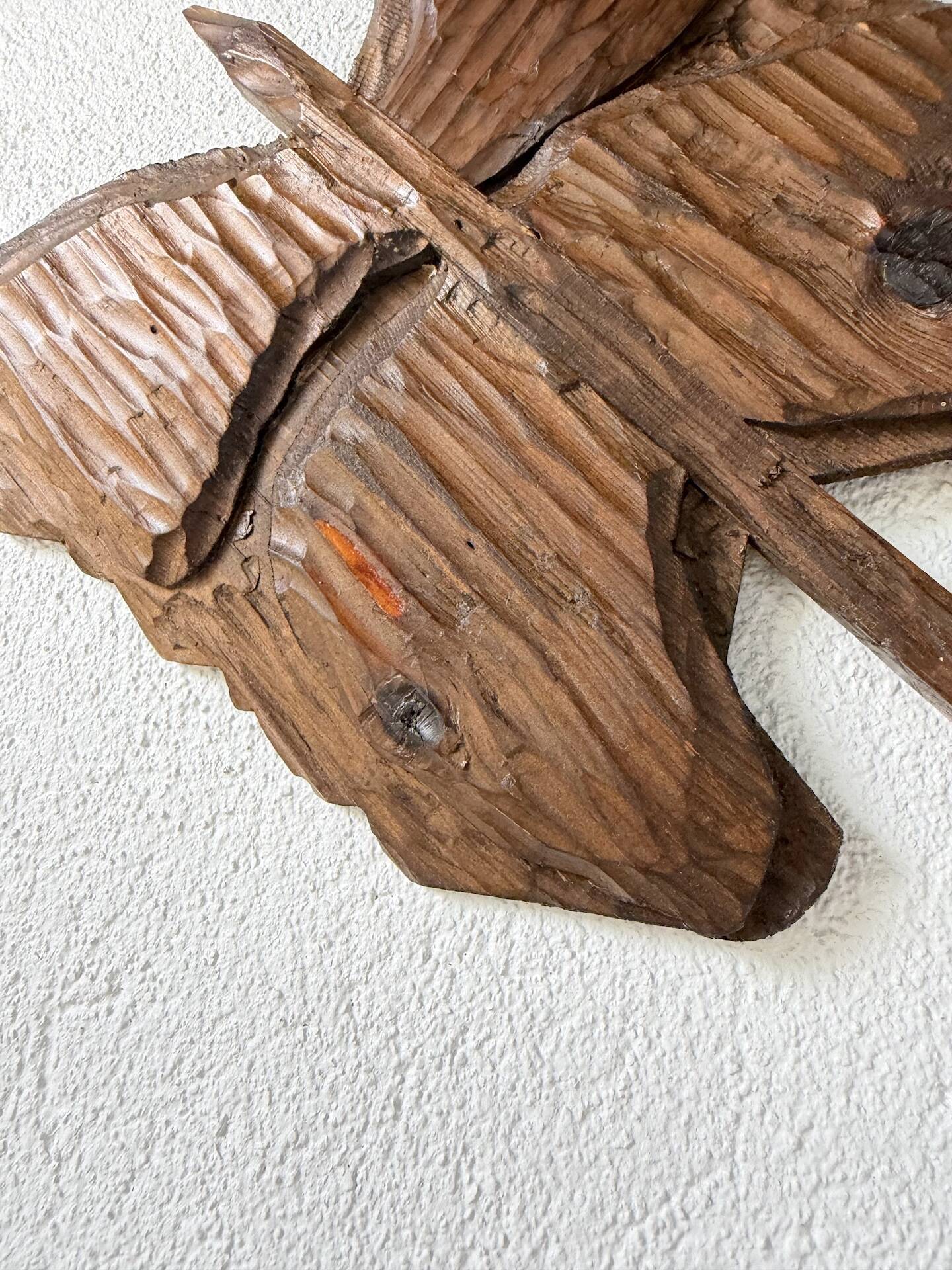Set of 2 butterfly wall decorations sculptures 1900