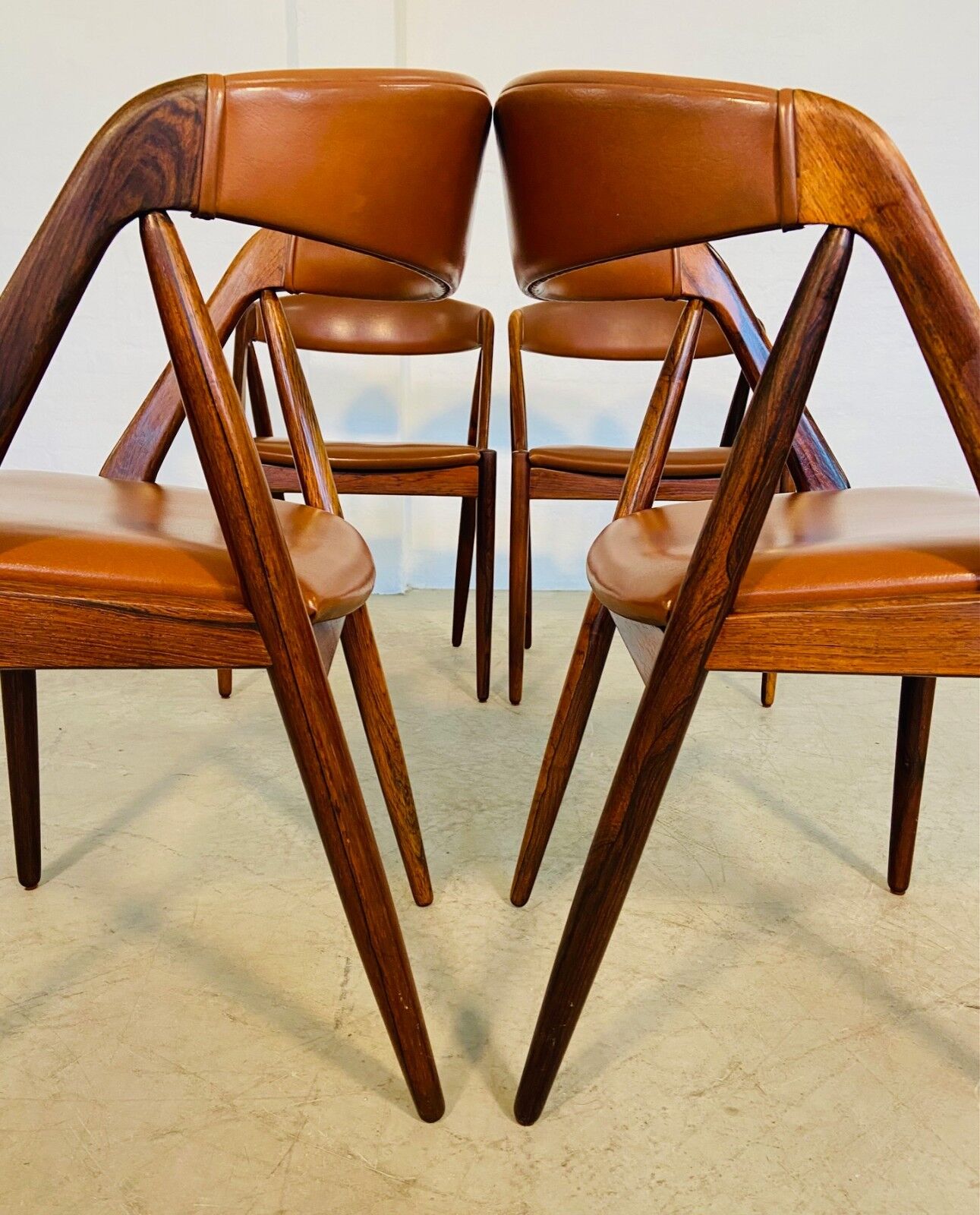 Chaises de salle à manger vintage danoises Kai Kristiansen modèle 31 – Ensemble de 4 en palissandre