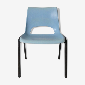 Chaise enfant plastique bleu clair