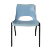 Chaise enfant plastique bleu clair