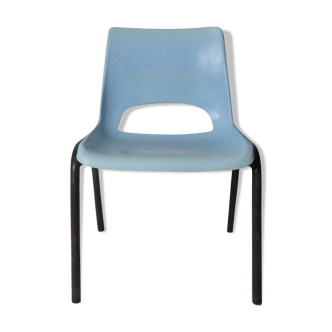 Chaise enfant plastique bleu clair