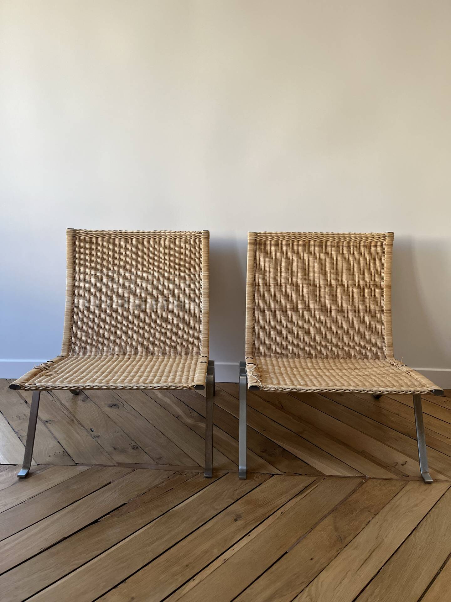 Paire de PK22 osier Fritz Hansen