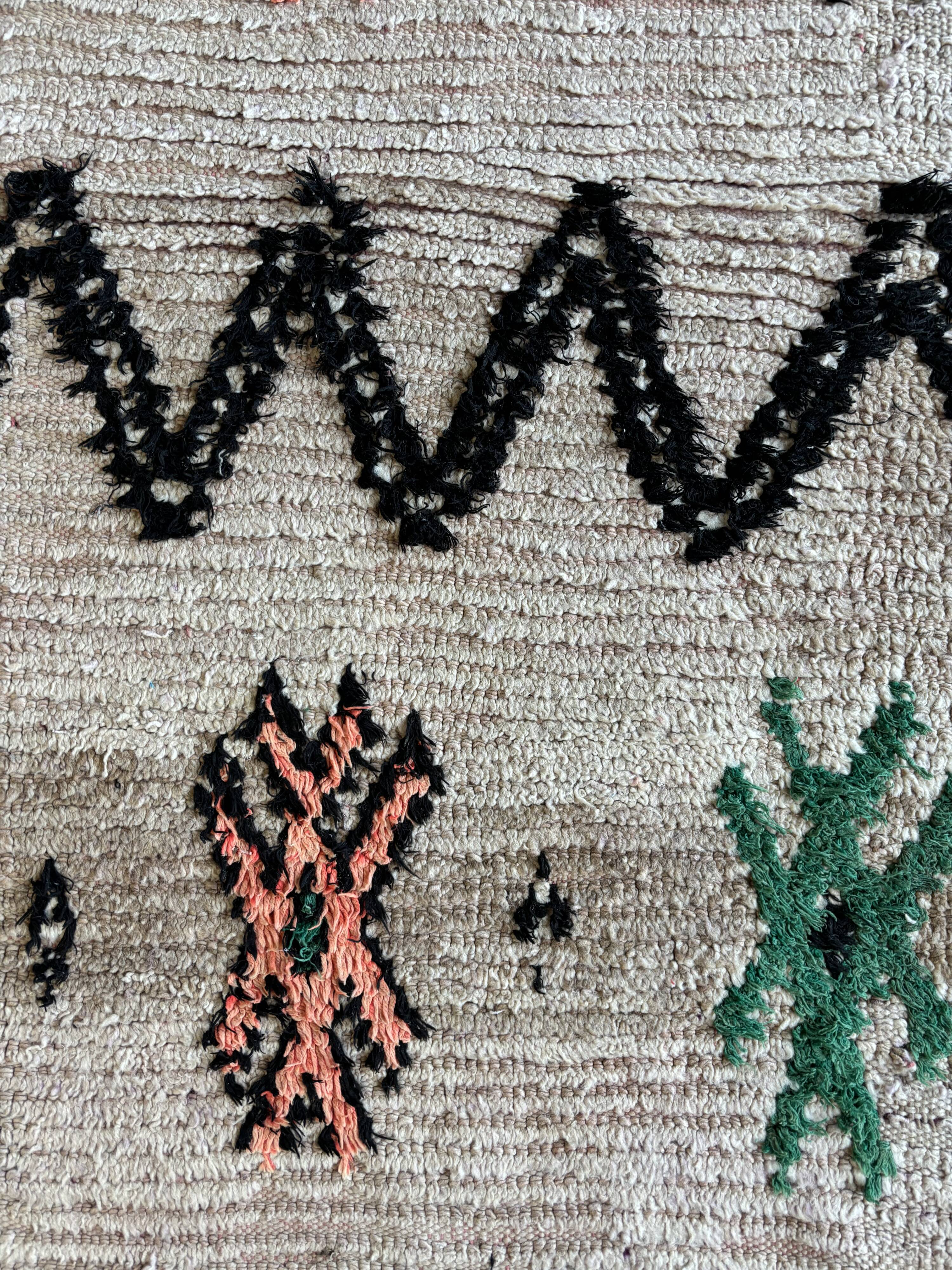 Small azilal rug colorful berber crafts