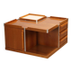 Vintage coffee table in Tanganyika walnut, Italian design, 1970s.