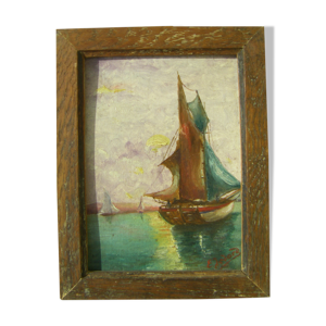 Peinture a? l'huile ancienne