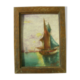 Peinture à l'huile ancienne