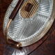 apero art deco tray, mould glass, wood and golden aluminum, mirror