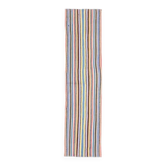 Tapis couloir vintage turc Oushak fait main en laine et coton bleu 56x229 cm des années 1970