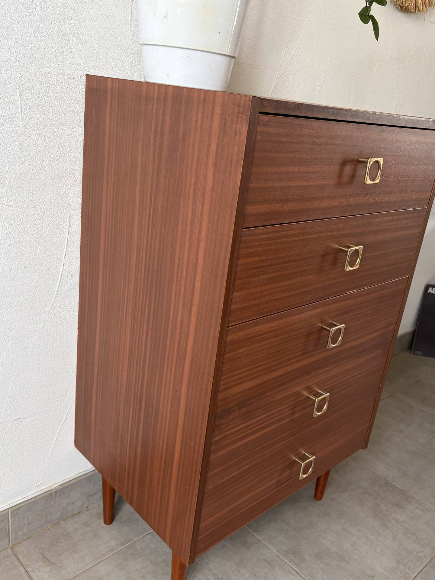 Vintage chest of drawers from the 1960s.