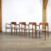 Set Of 4 Model 56 Dining Chairs In Oak By Niels Otto Møller, 1960s